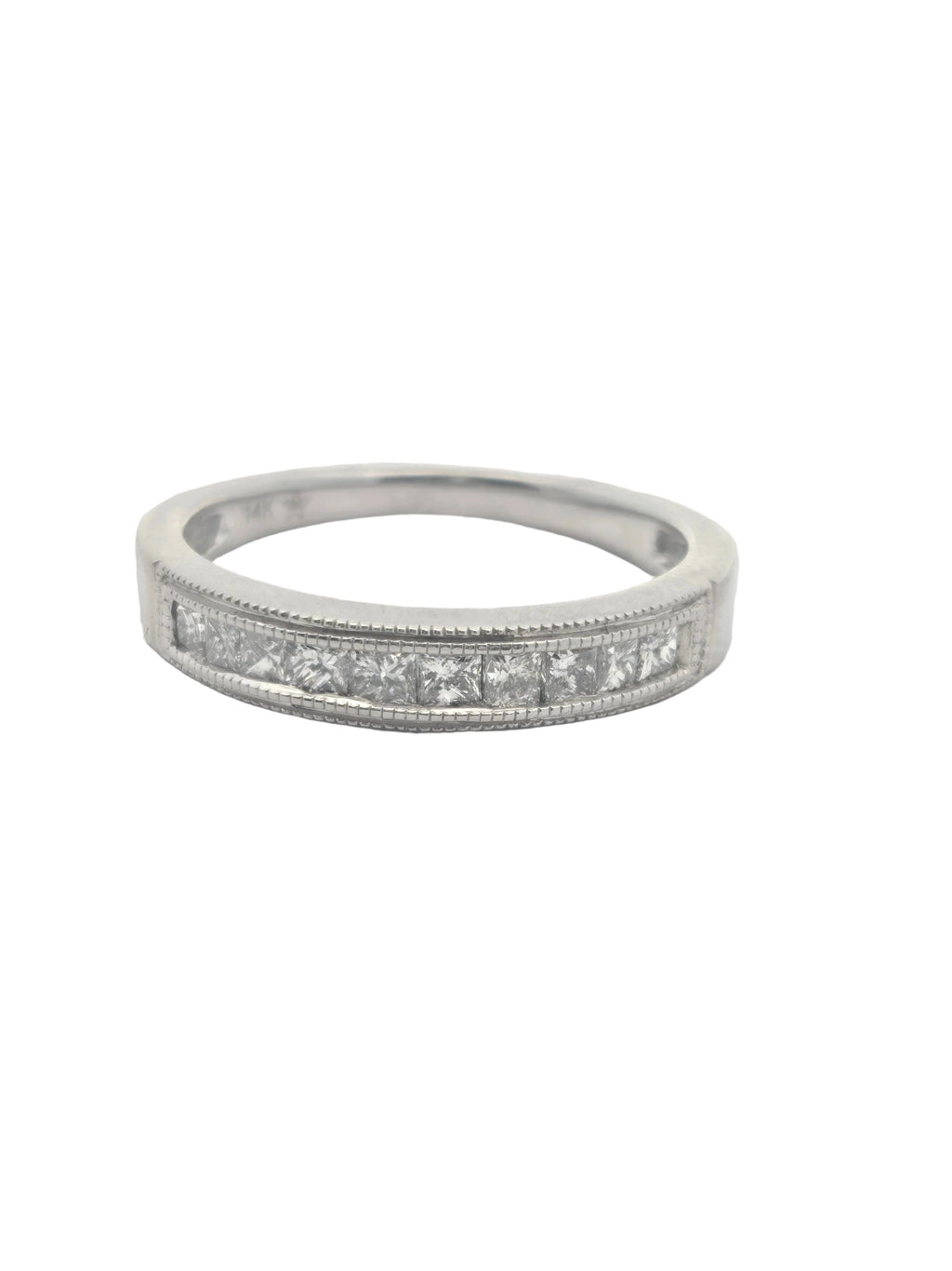 Natural Diamond white gold Band