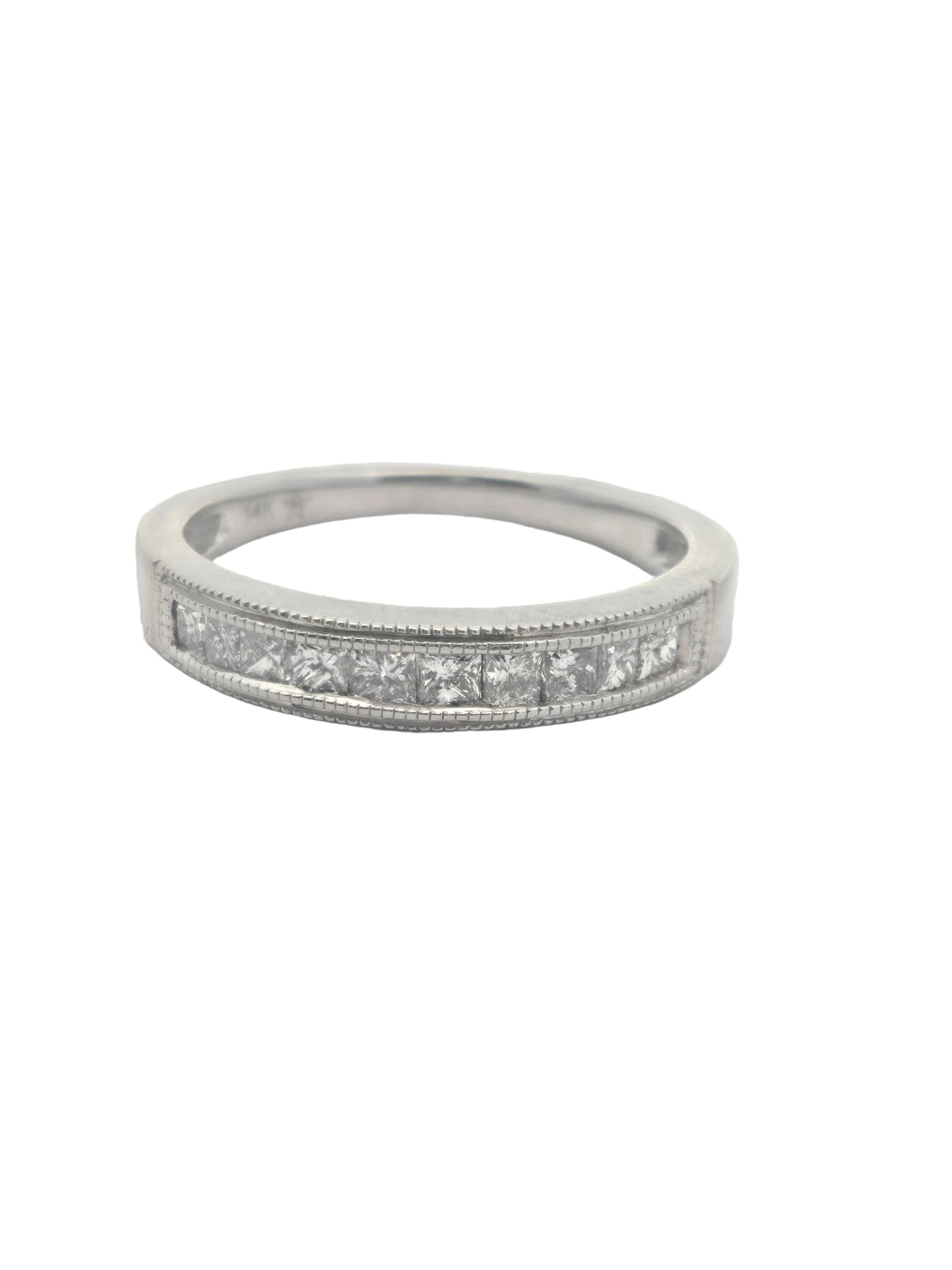 Natural Diamond white gold Band