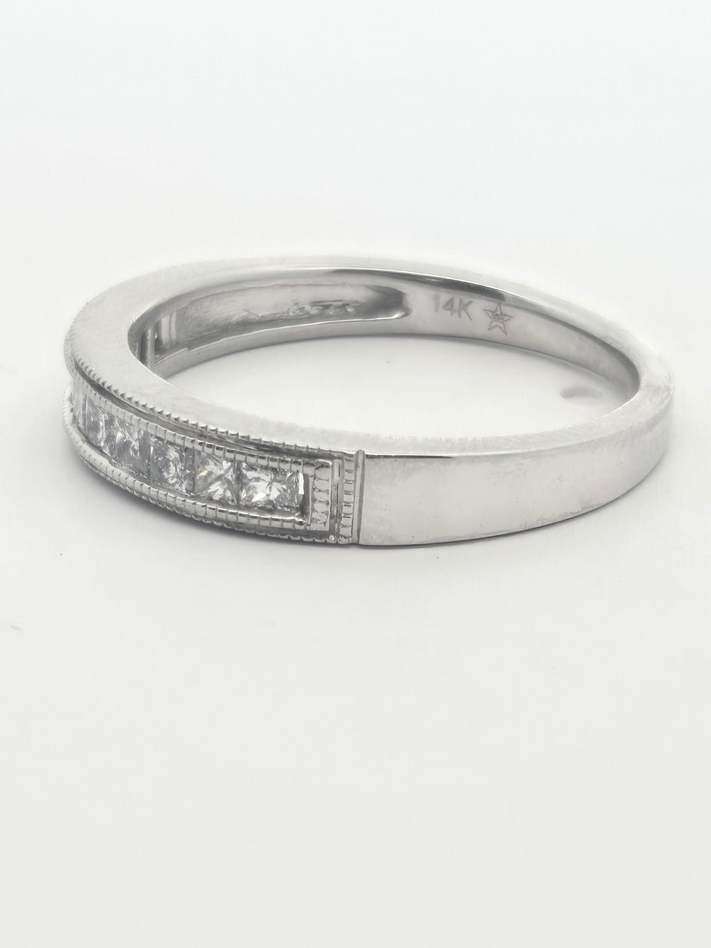 Natural Diamond white gold Band
