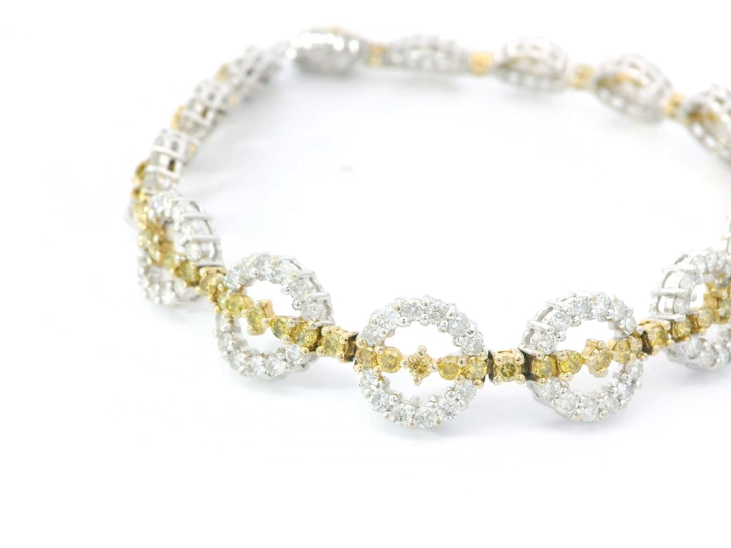 Elegant Two-Tone Diamond Bracelet