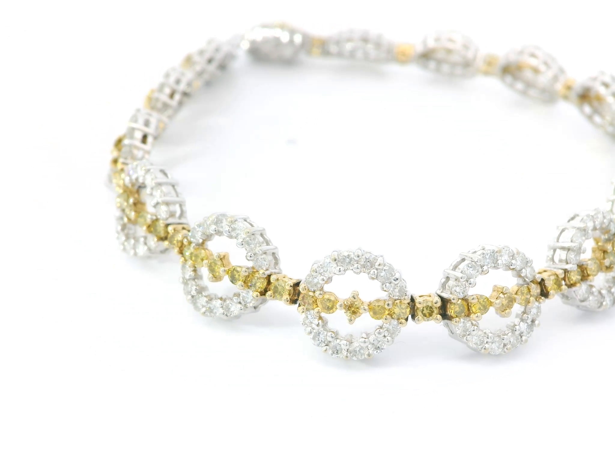 Elegant Two-Tone Diamond Bracelet