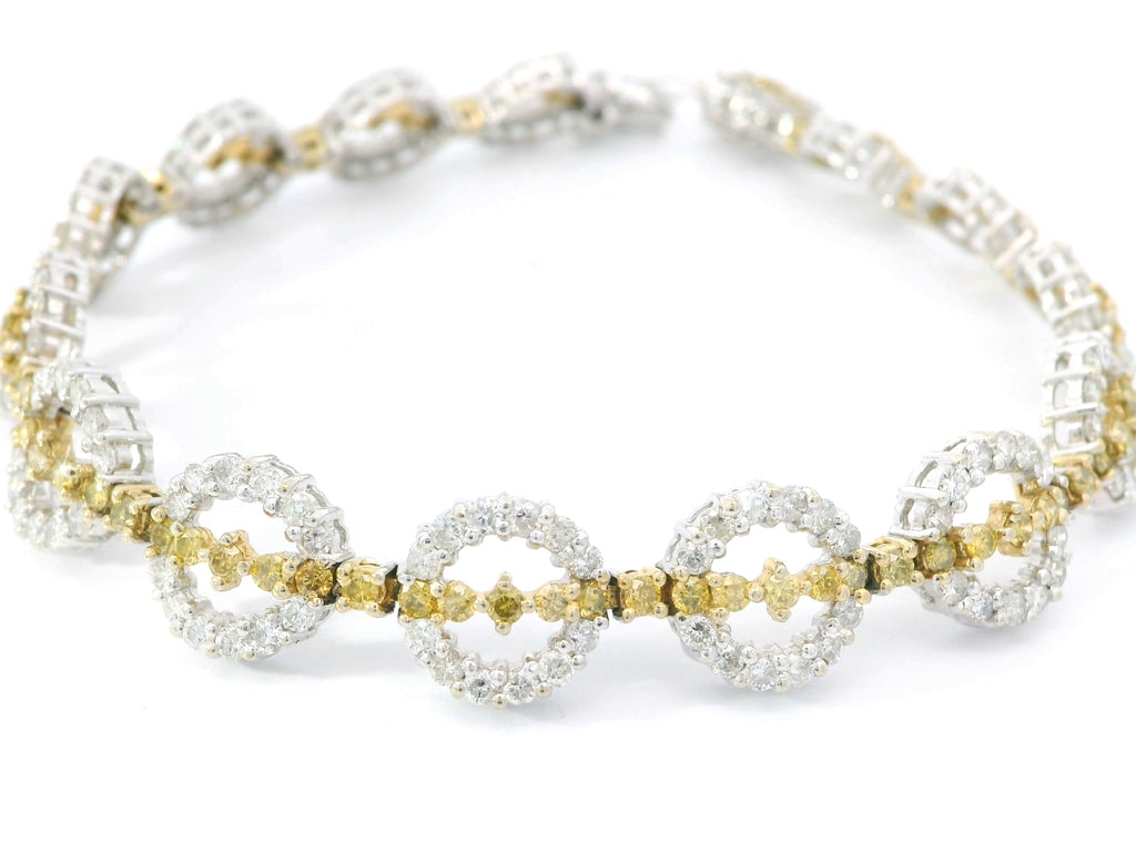 Elegant Two-Tone Diamond Bracelet