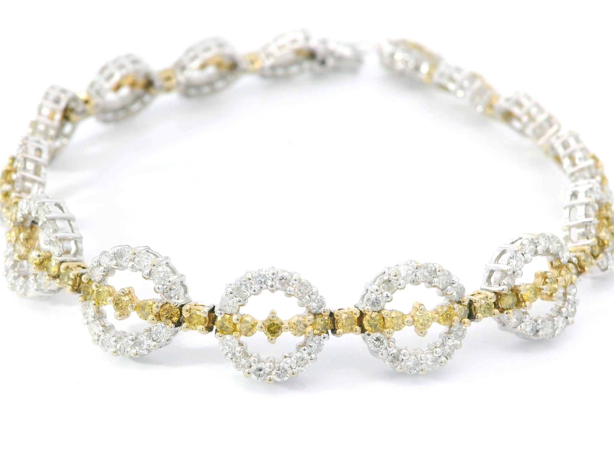 Elegant Two-Tone Diamond Bracelet