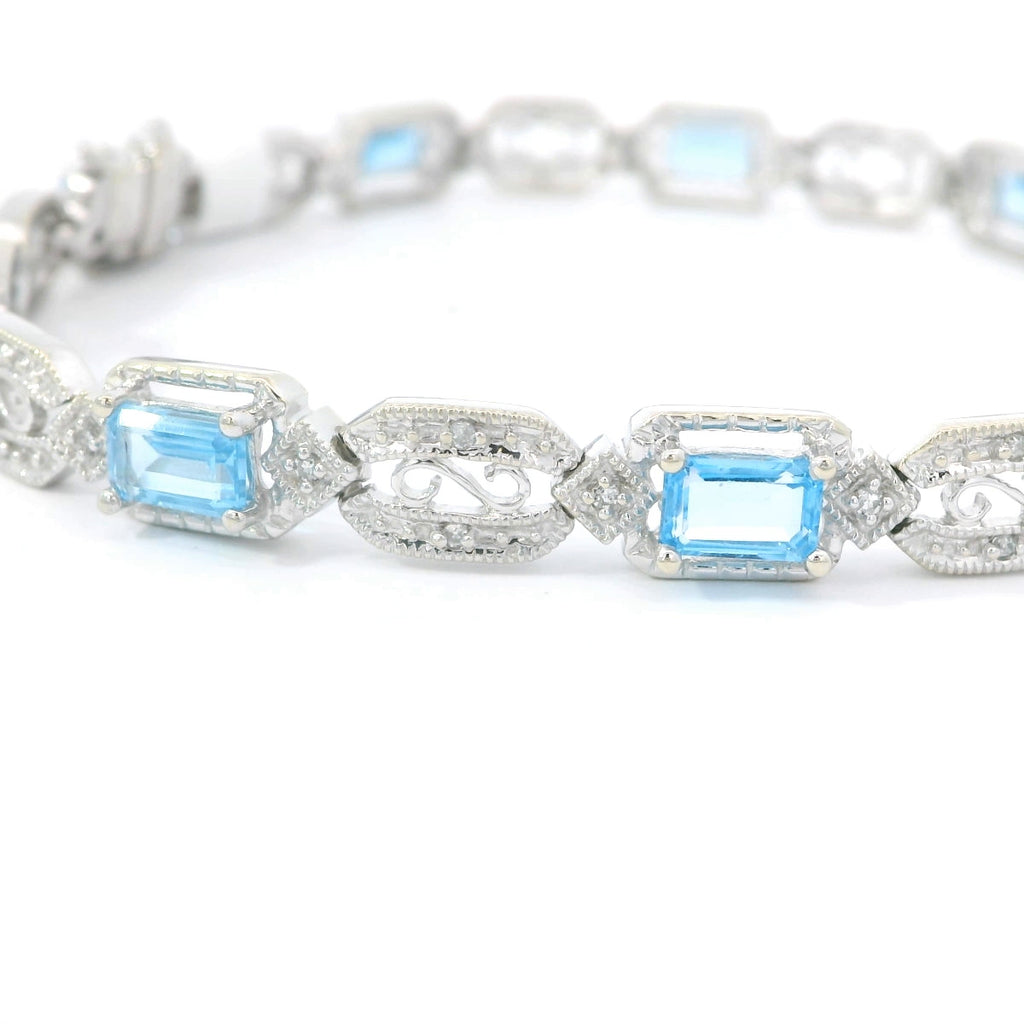 Elegant Blue Gemstone Bracelet