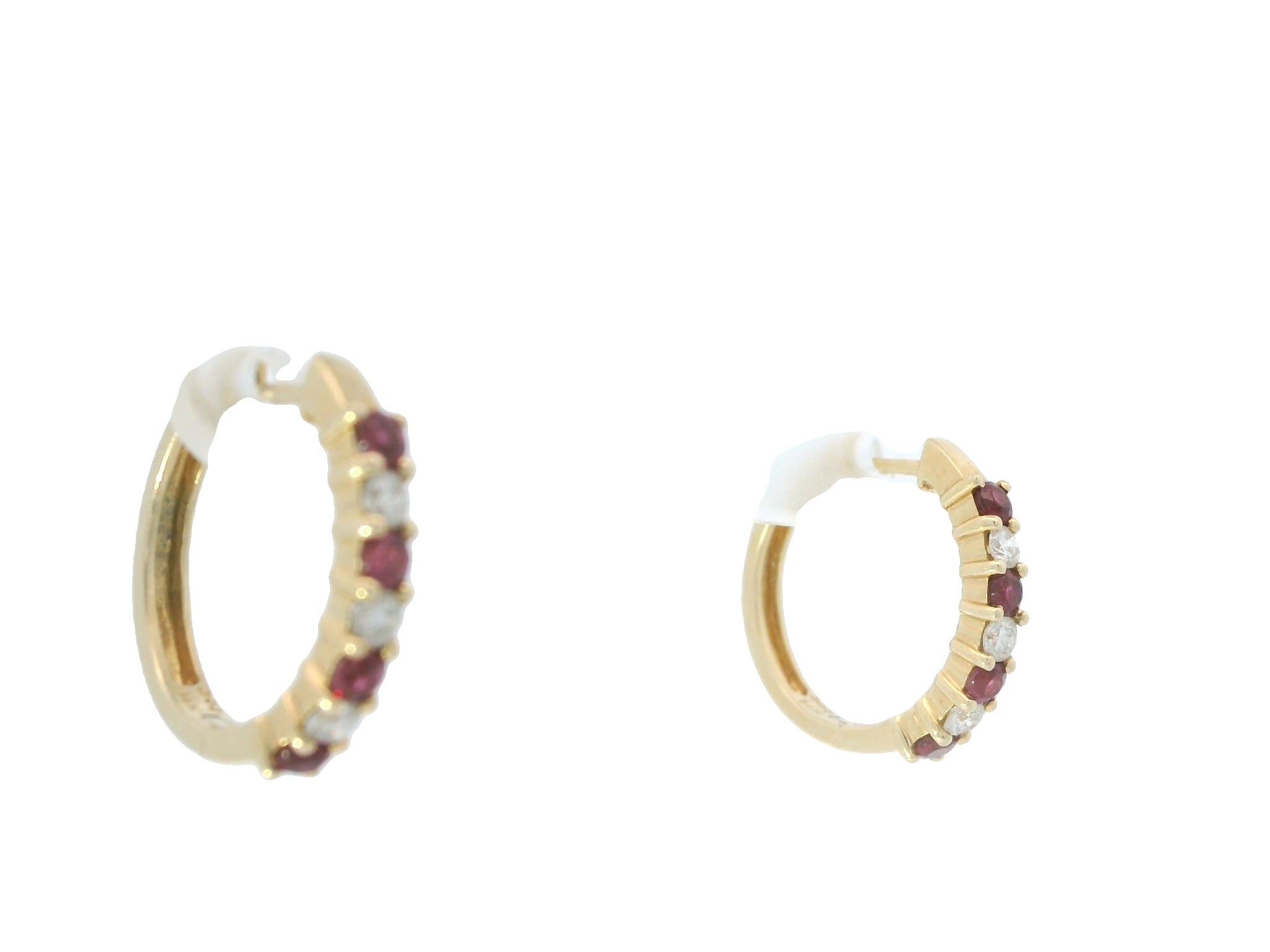 Elegant Ruby and Diamond Earrings