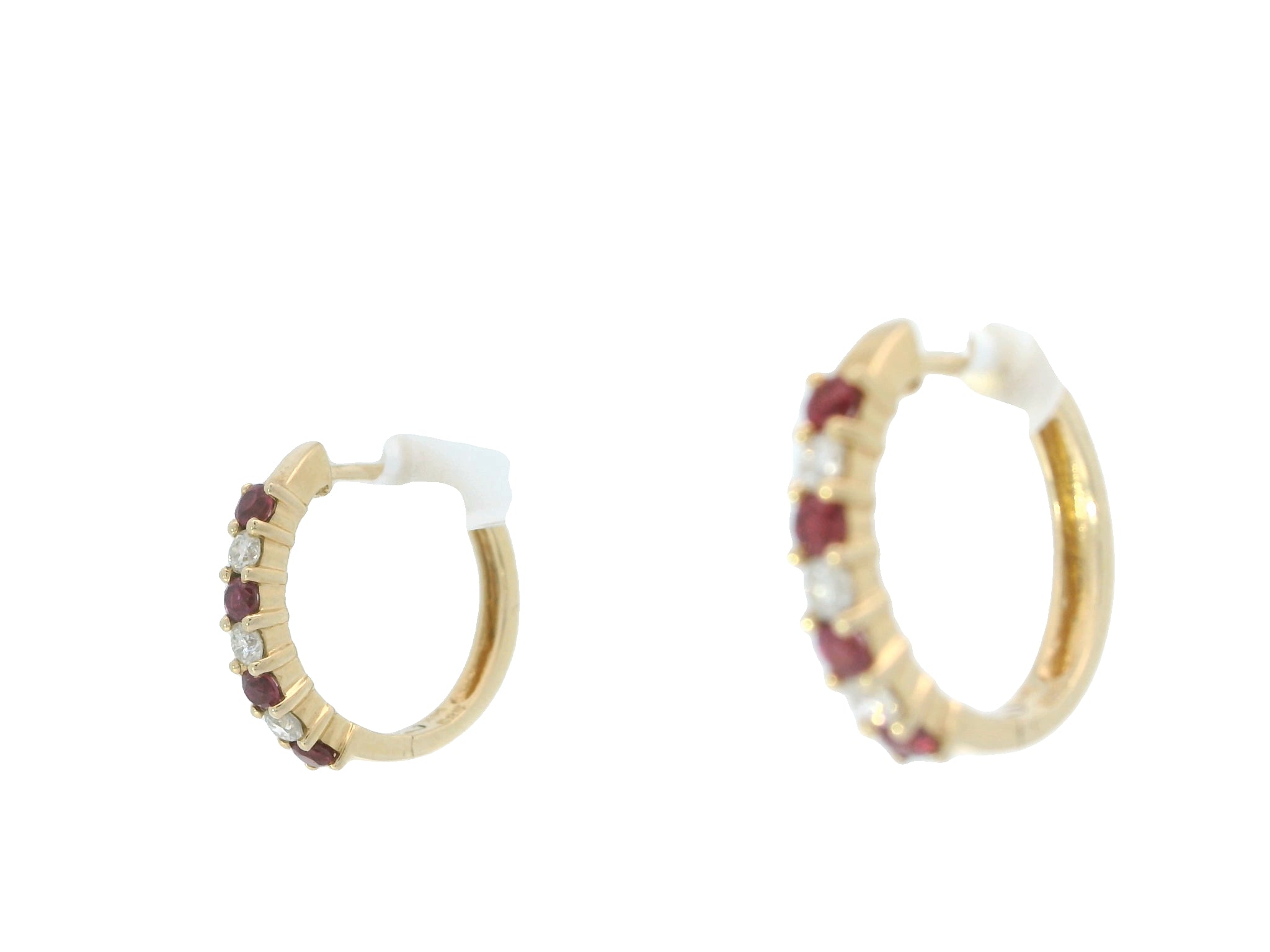 Elegant Ruby and Diamond Earrings
