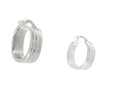 Elegant White gold Hoop Earrings