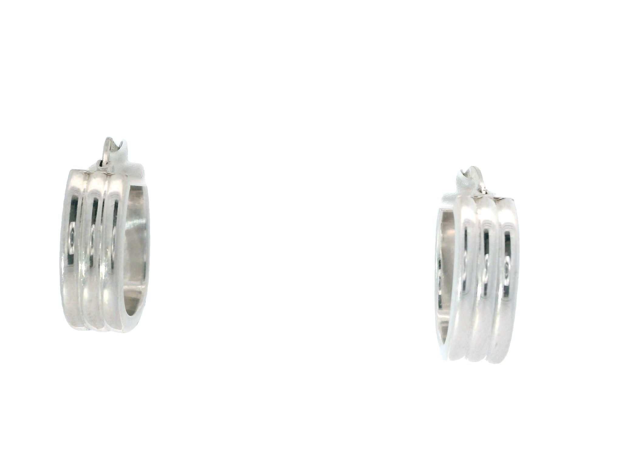 Elegant White gold Hoop Earrings