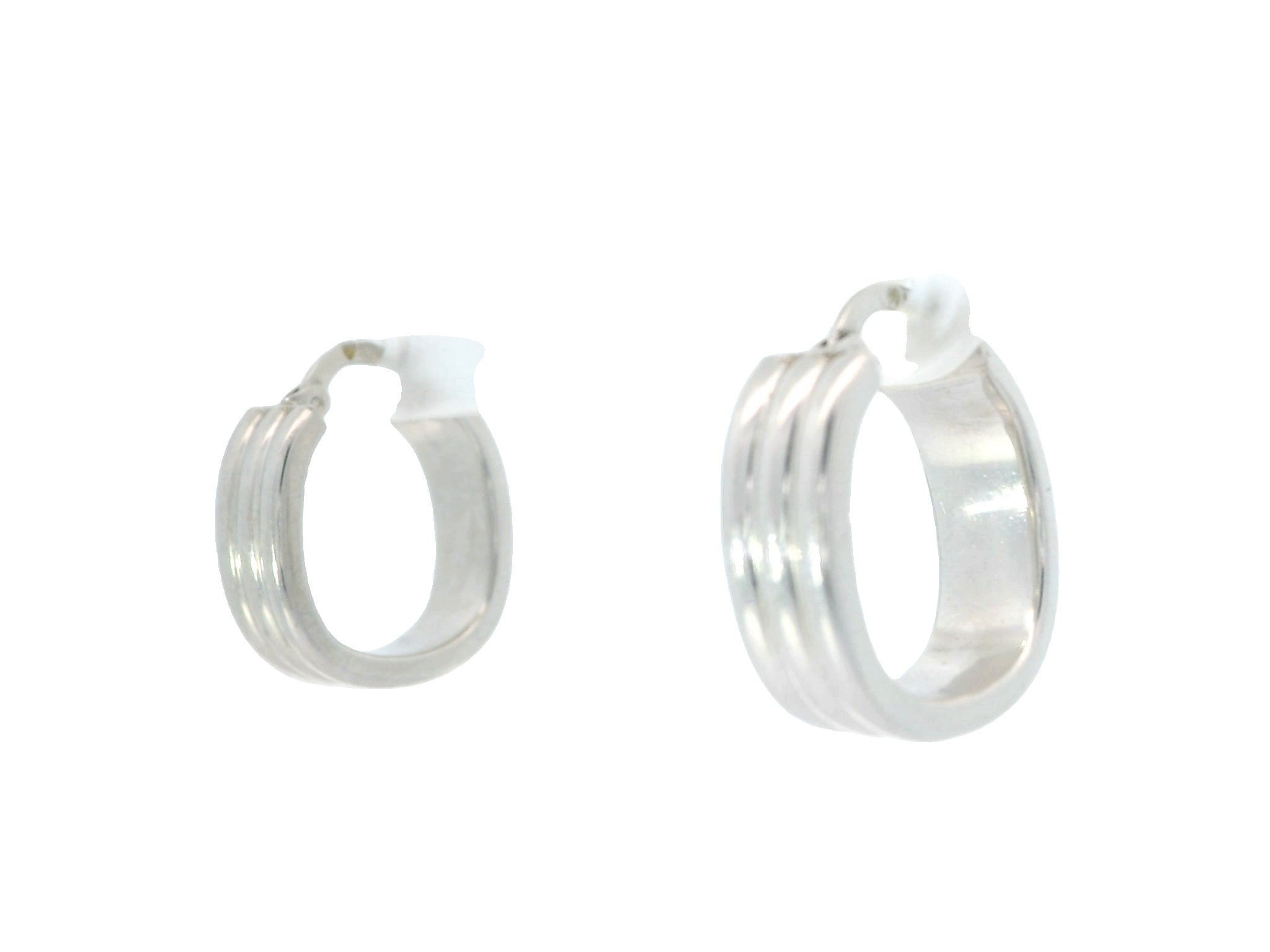 Elegant White gold Hoop Earrings