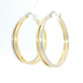 Elegant Two-Tone Hoop Earrings