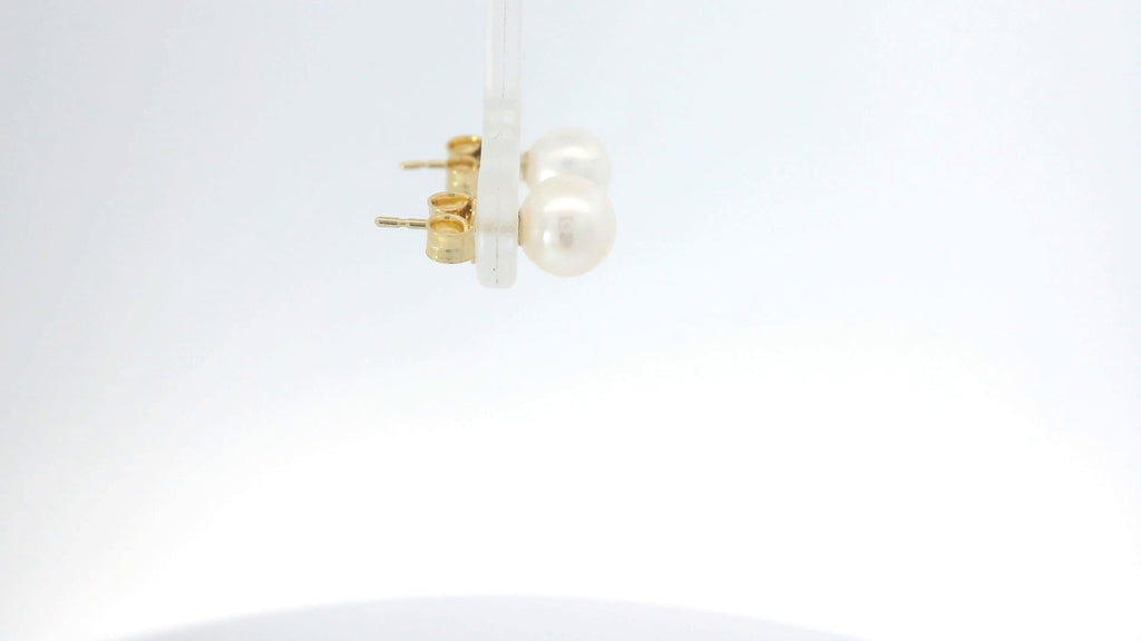 Elegant Yellowish  Pearl Stud Earrings