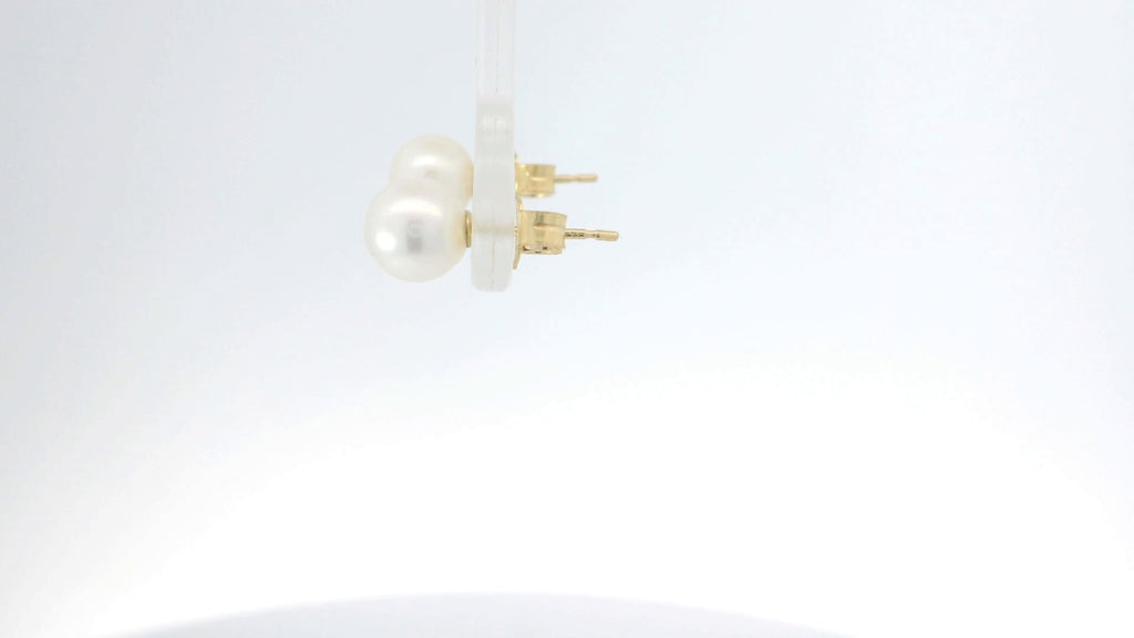 Elegant Yellowish  Pearl Stud Earrings