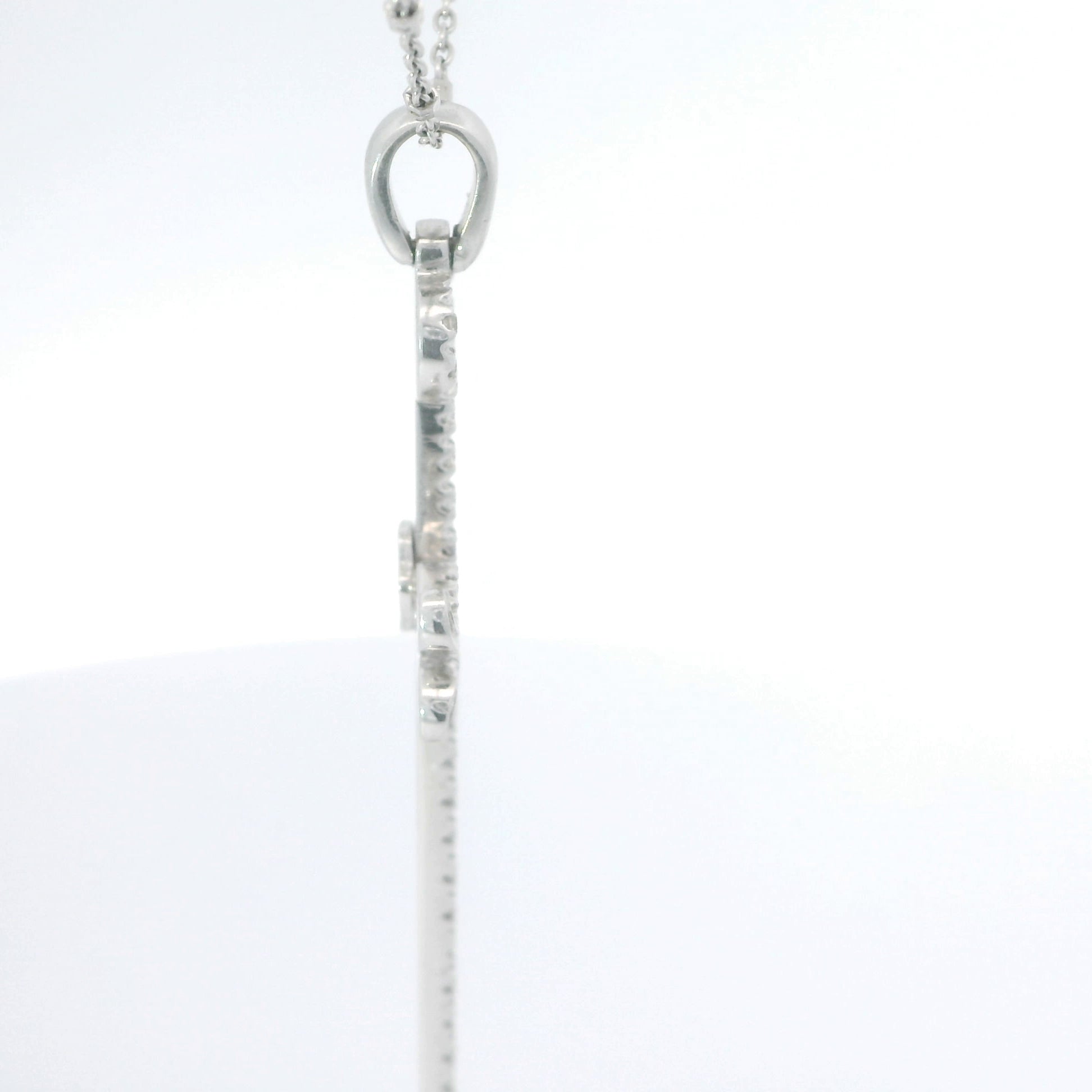 White Gold Diamond Cross Necklace