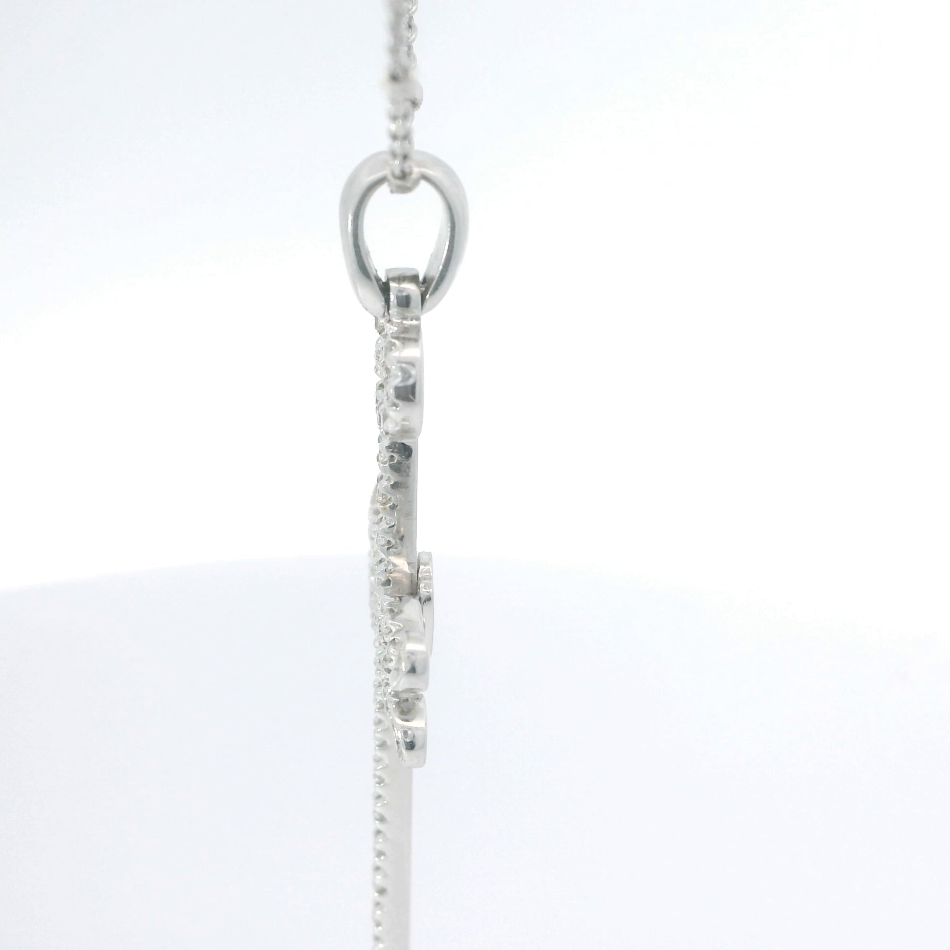 White Gold Diamond Cross Necklace