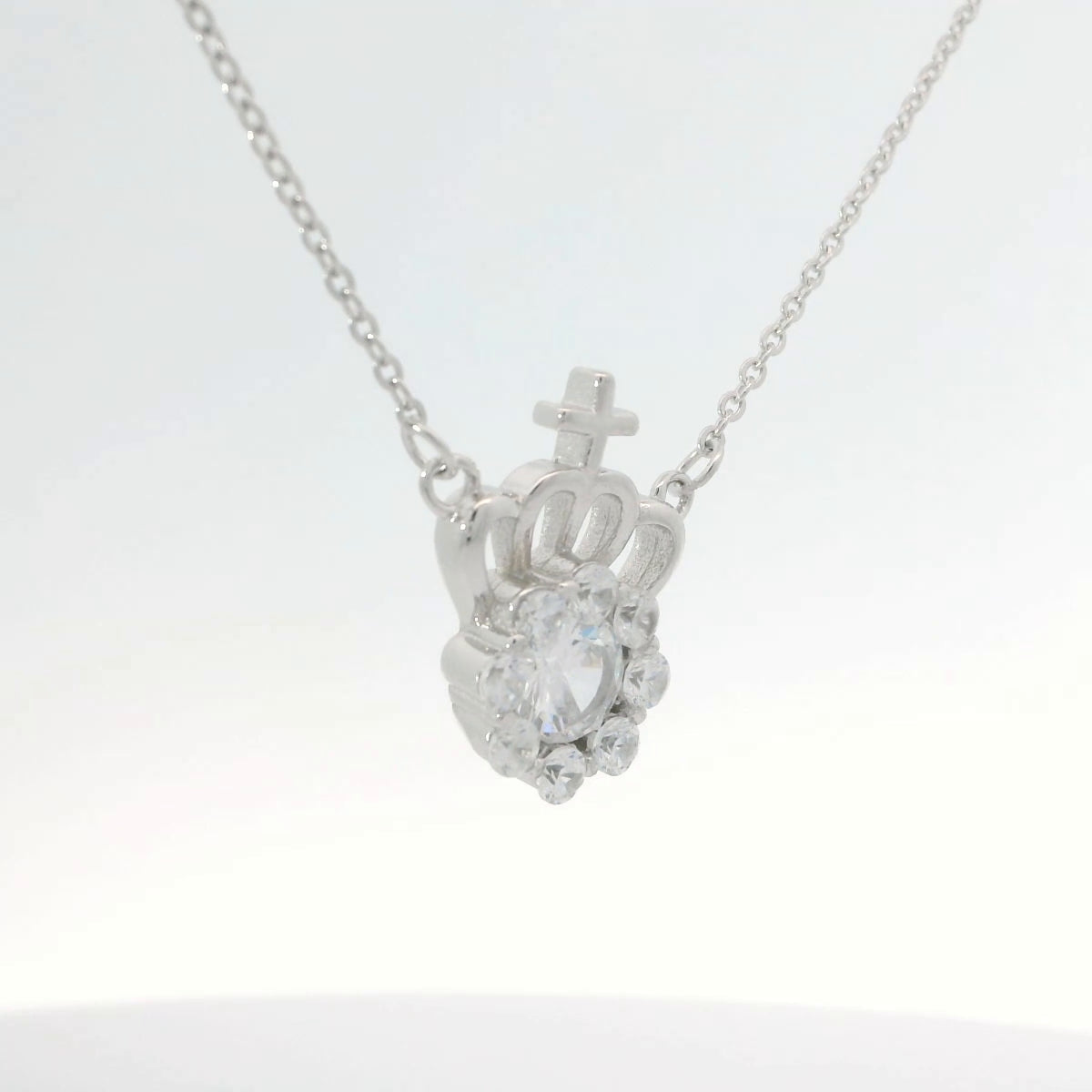 Elegant Crown Pendant Necklace