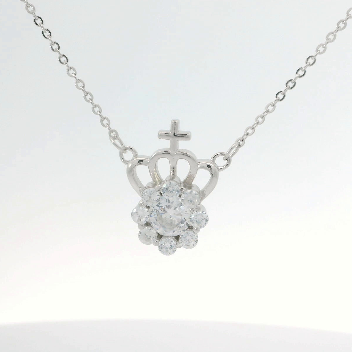 Elegant Crown Pendant Necklace