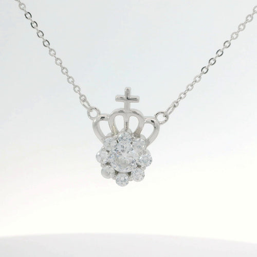 Elegant Crown Pendant Necklace