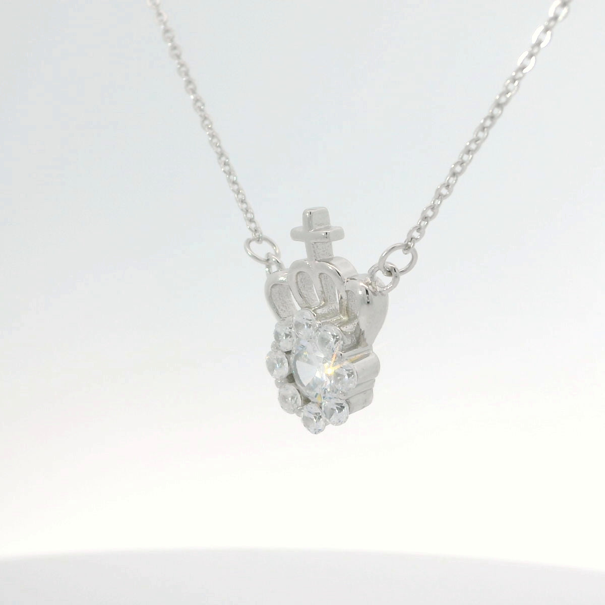 Elegant Crown Pendant Necklace