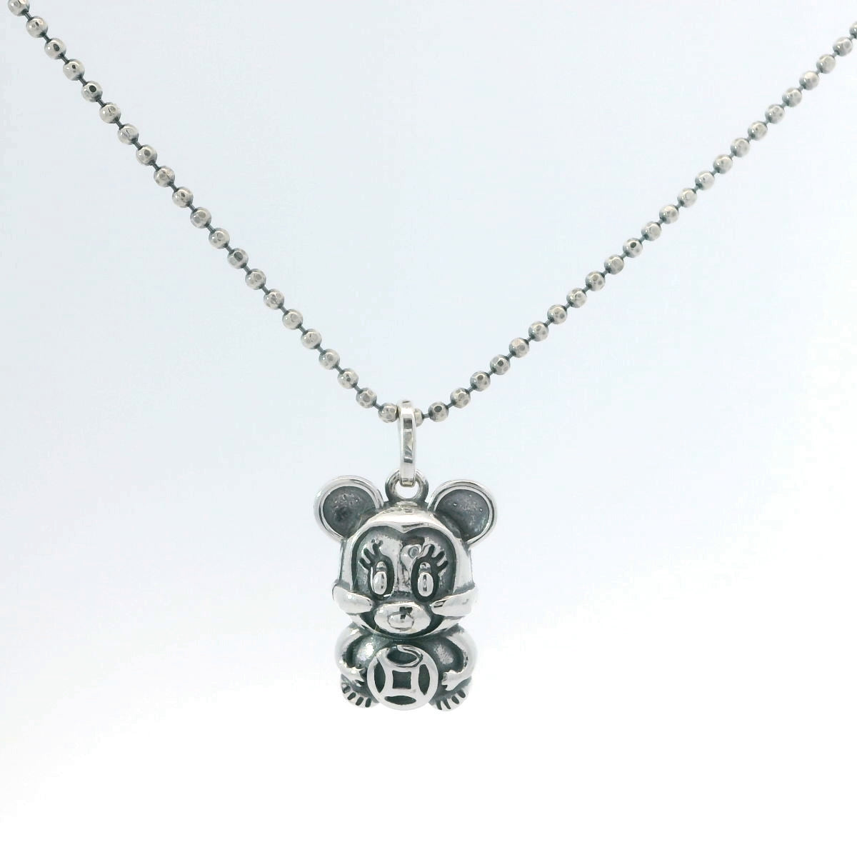 Charming Silver Bear Pendant Necklace