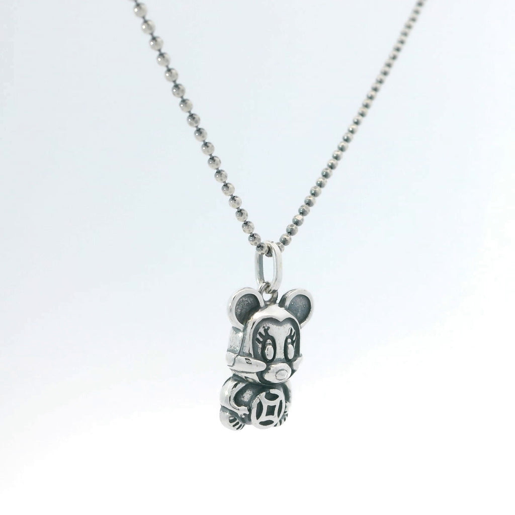 Charming Silver Bear Pendant Necklace