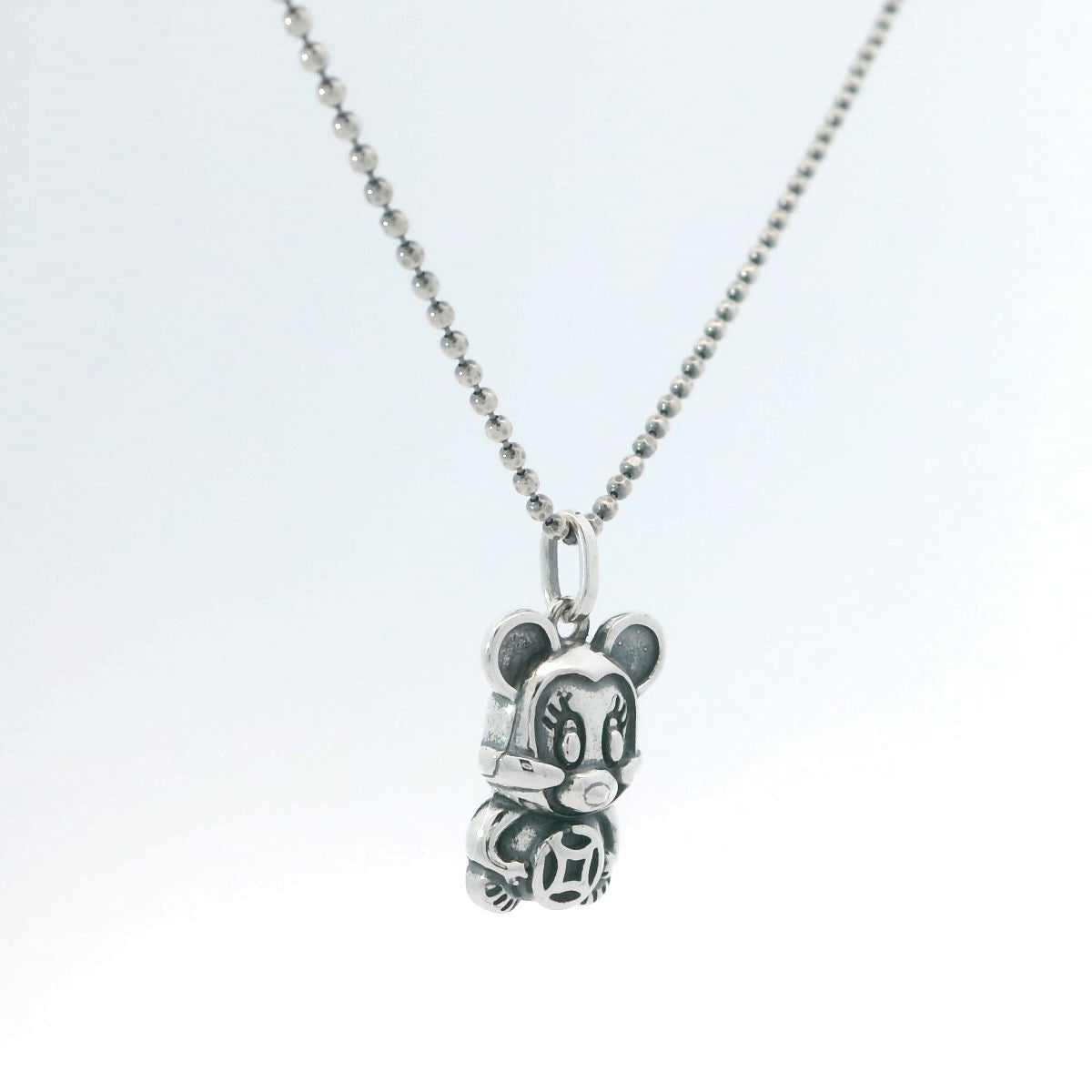 Charming Silver Bear Pendant Necklace