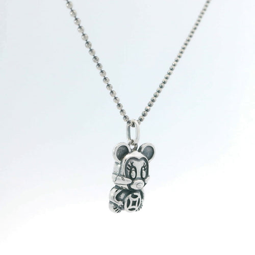 Charming Silver Bear Pendant Necklace