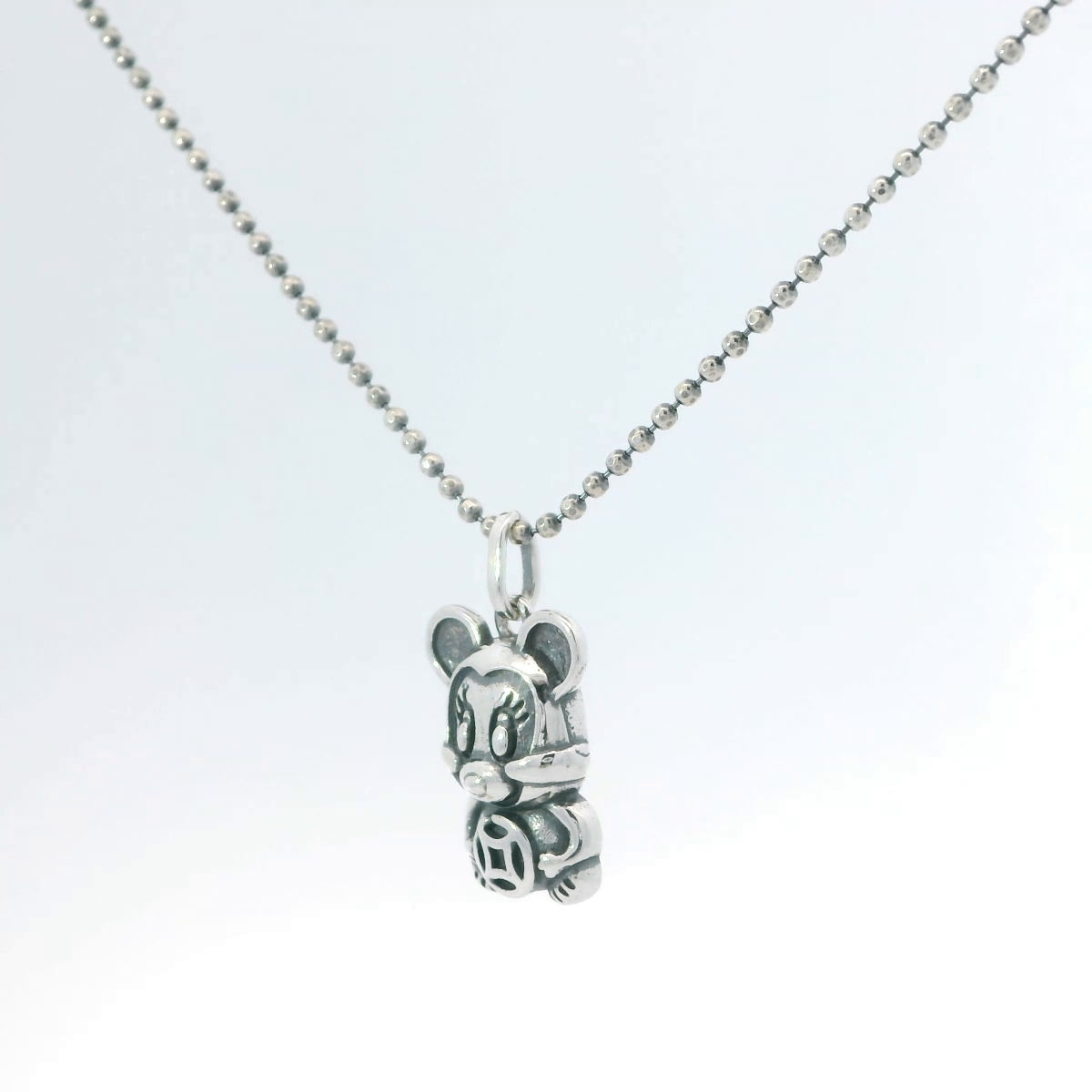 Charming Silver Bear Pendant Necklace