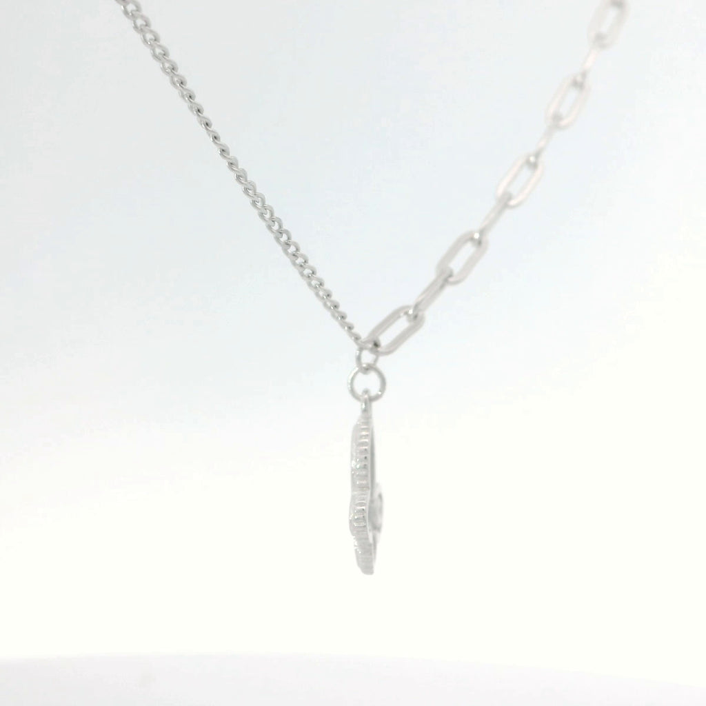 Elegant Silver Butterfly Pendant Necklace