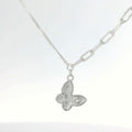 Elegant Silver Butterfly Pendant Necklace
