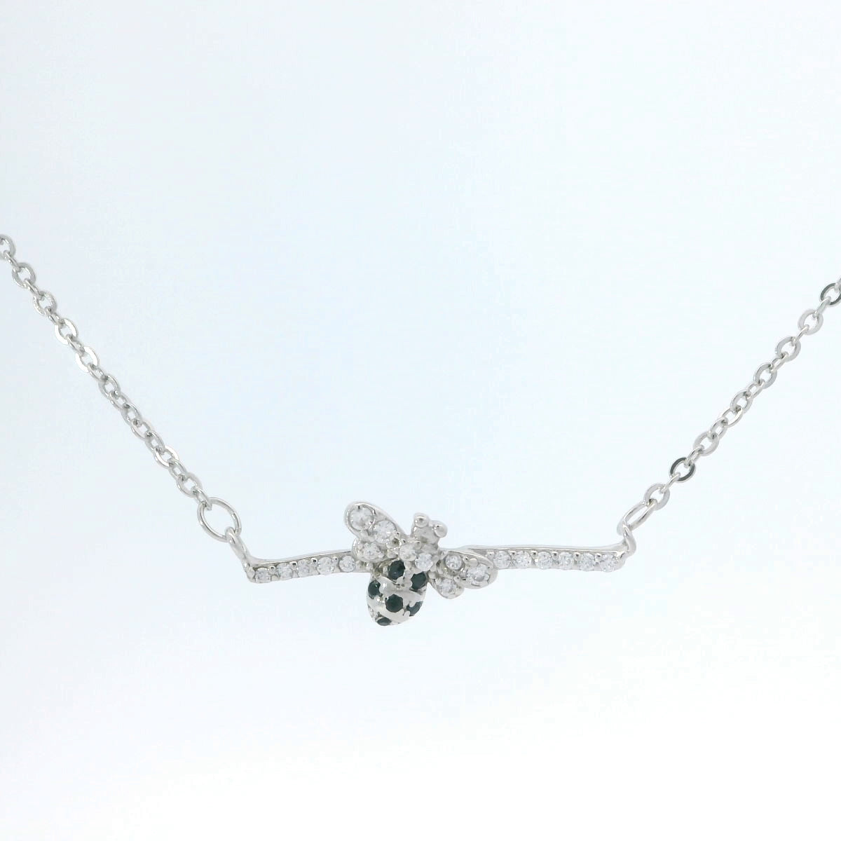 Elegant Silver Bee Necklace
