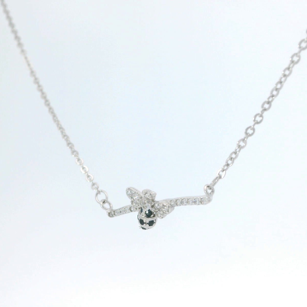 Elegant Silver Bee Necklace