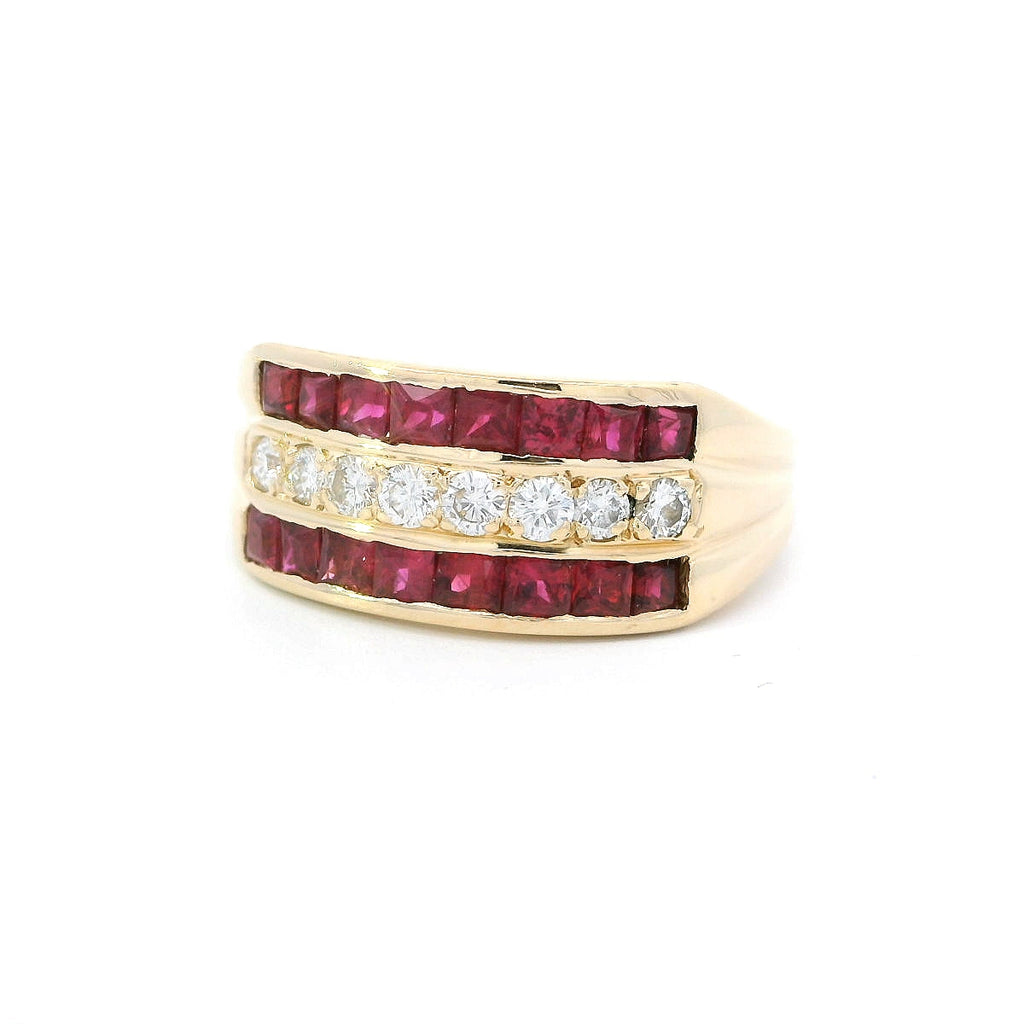 Elegant Ruby and Diamond Ring