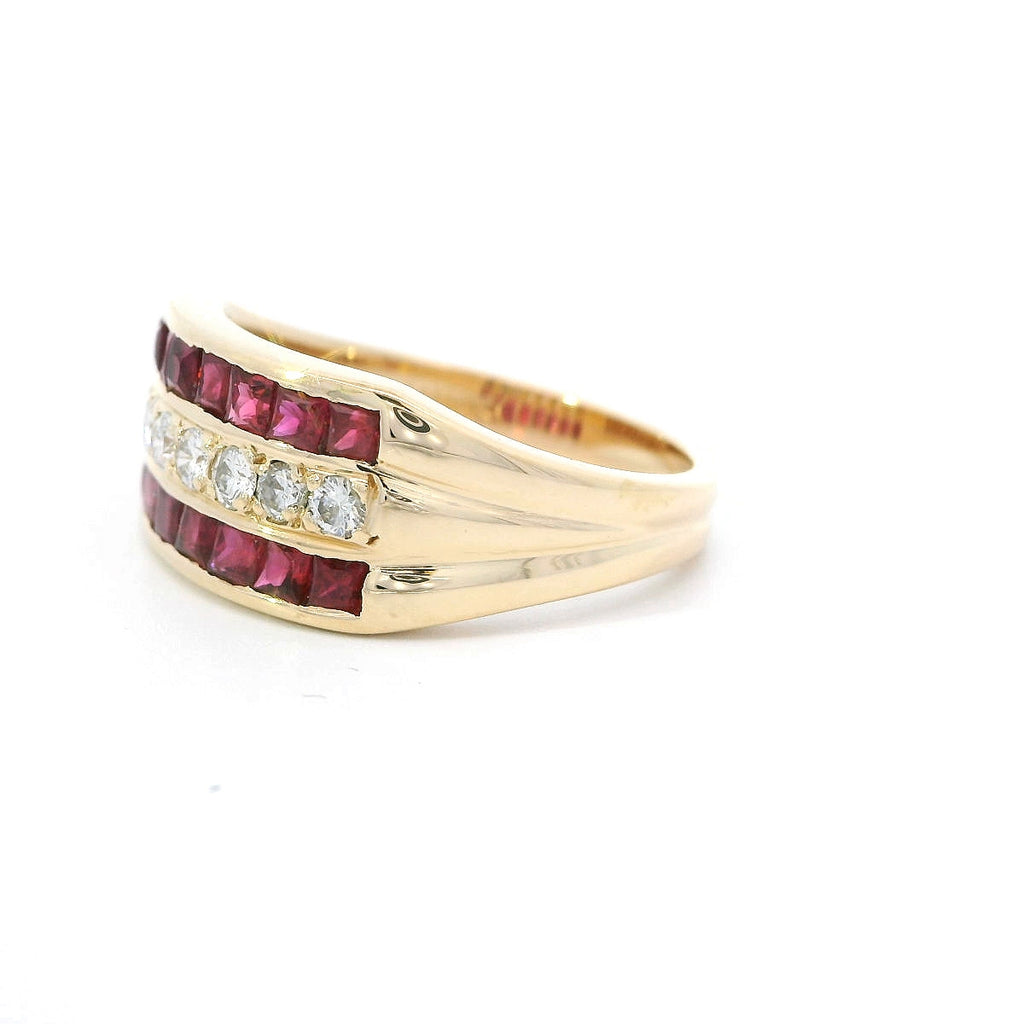 Elegant Ruby and Diamond Ring