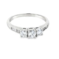 White Gold Three-Stone Diamond Ring