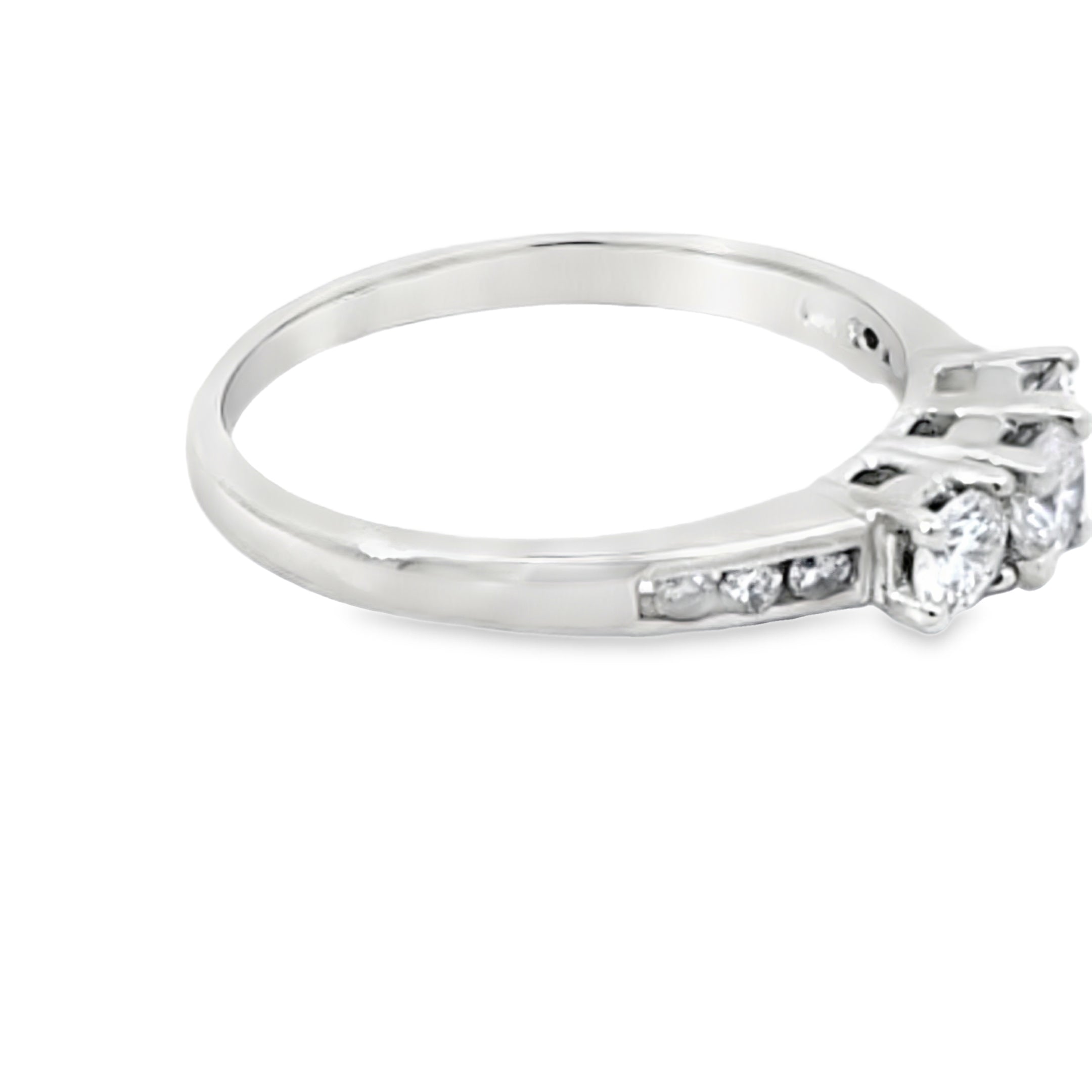 White Gold Three-Stone Diamond Ring