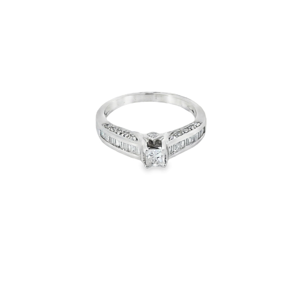 White Gold Princess Cut Diamond Multi stone Ring