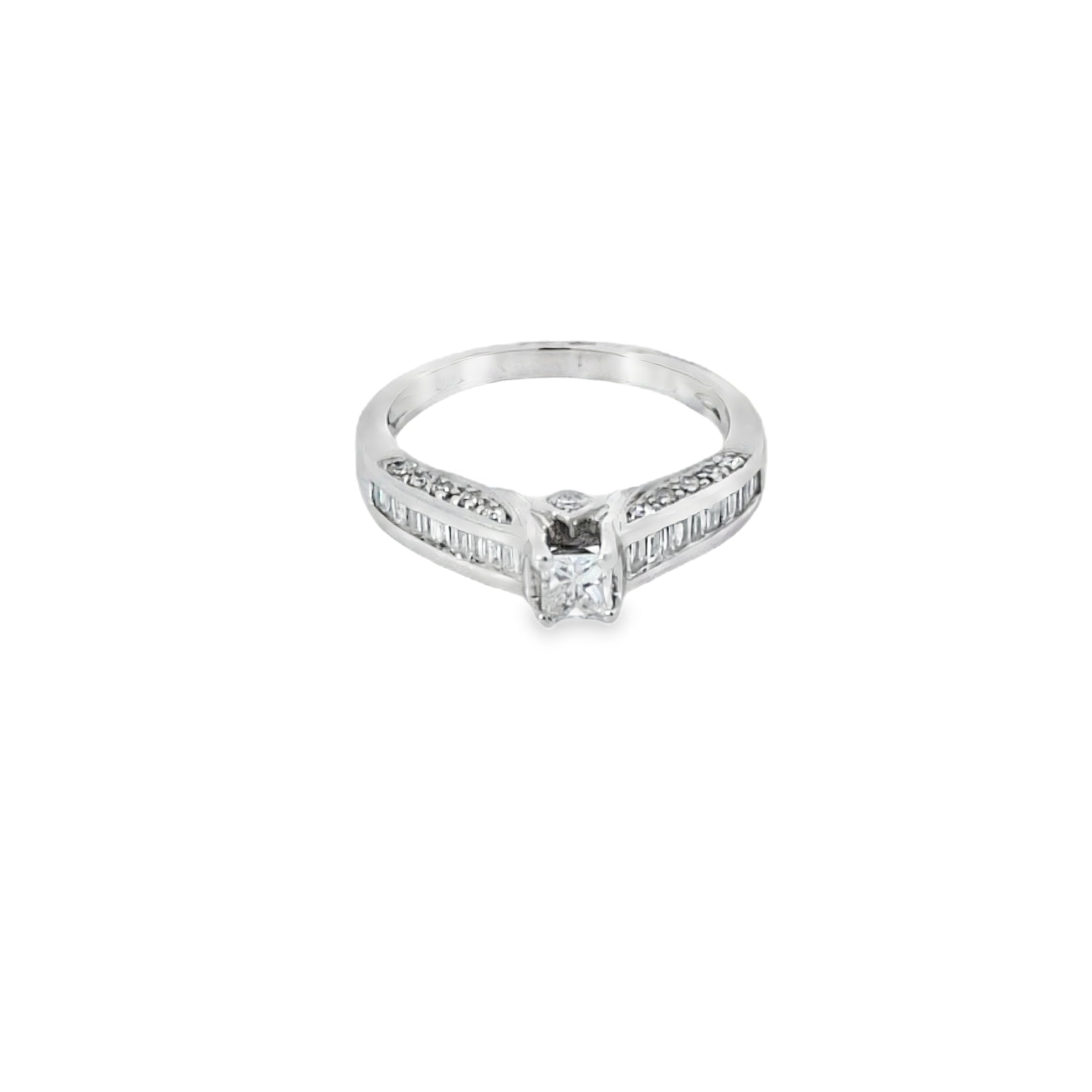 White Gold Princess Cut Diamond Multi stone Ring