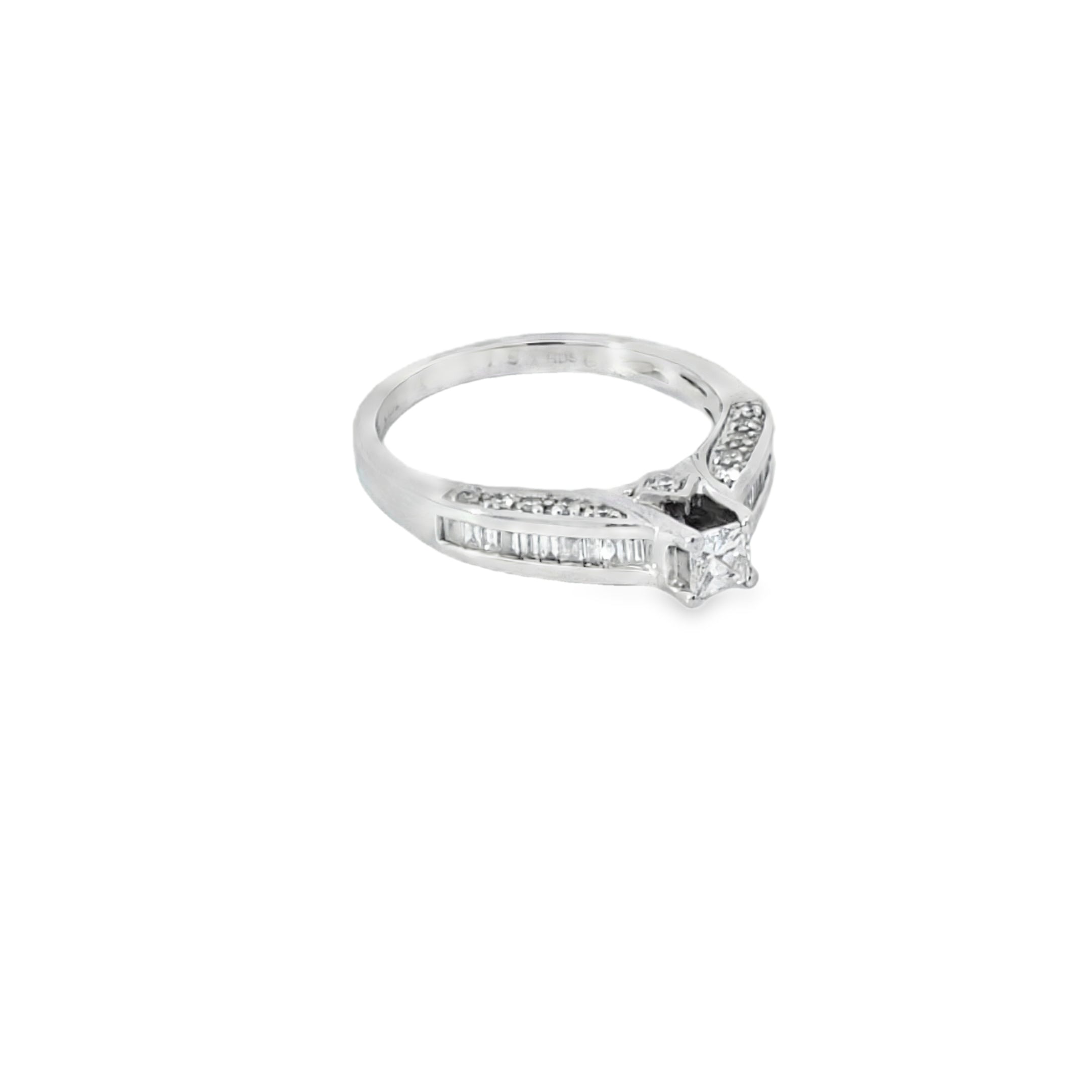 White Gold Princess Cut Diamond Multi stone Ring