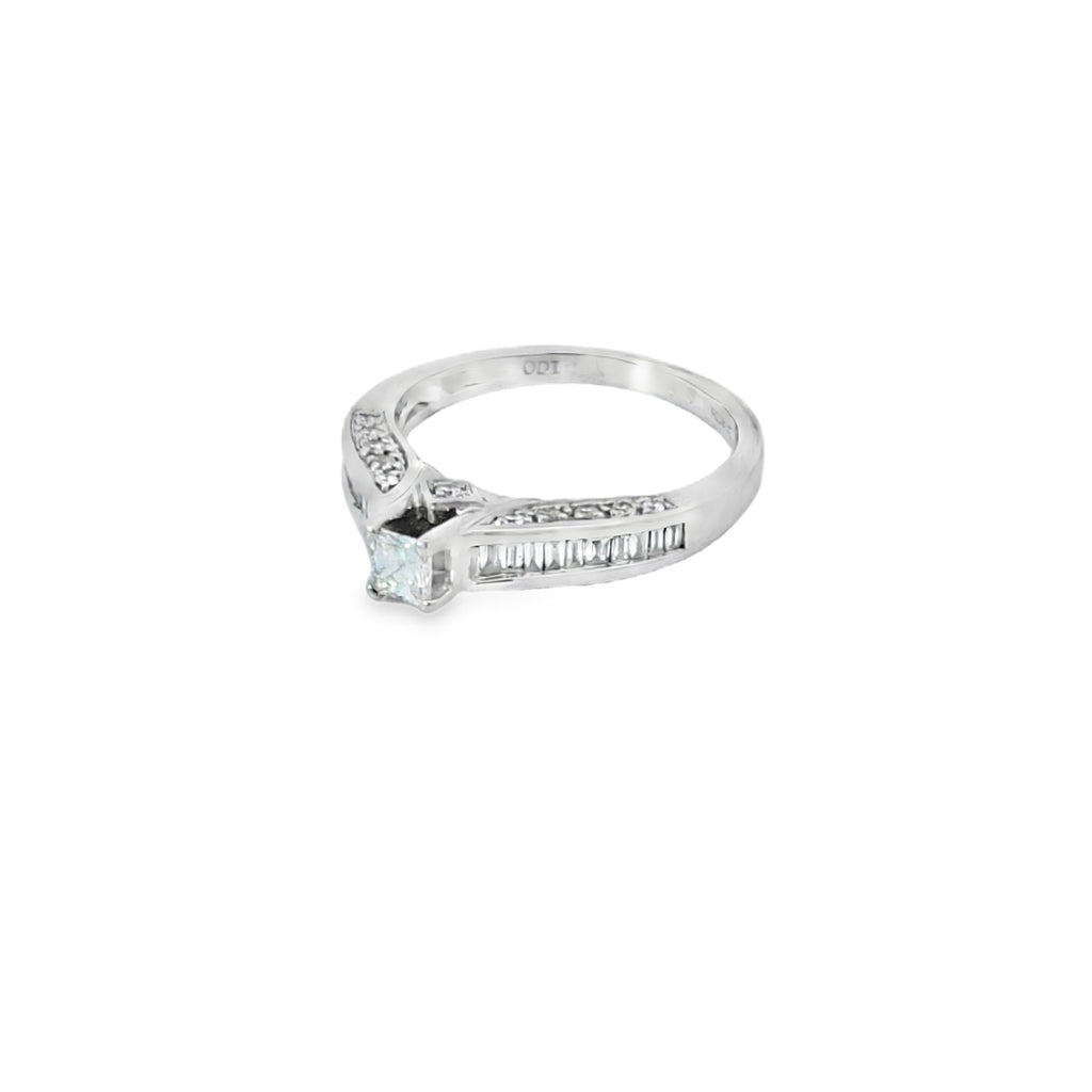 White Gold Princess Cut Diamond Multi stone Ring