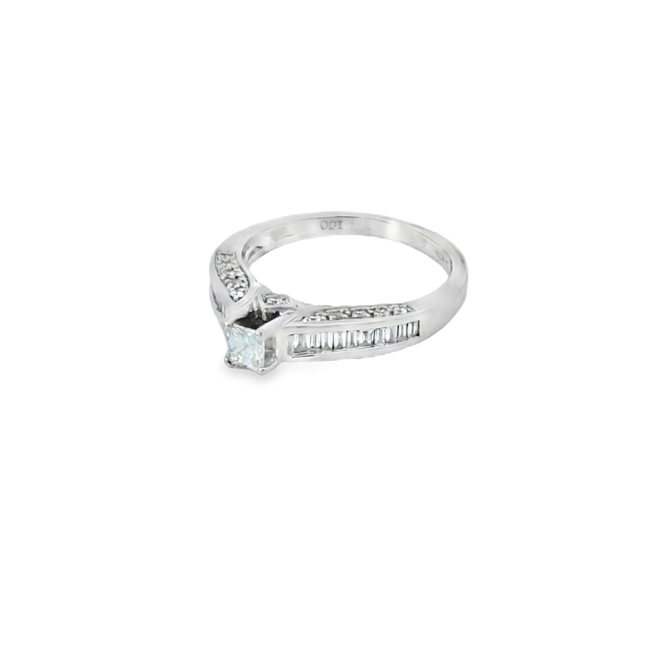 White Gold Princess Cut Diamond Multi stone Ring