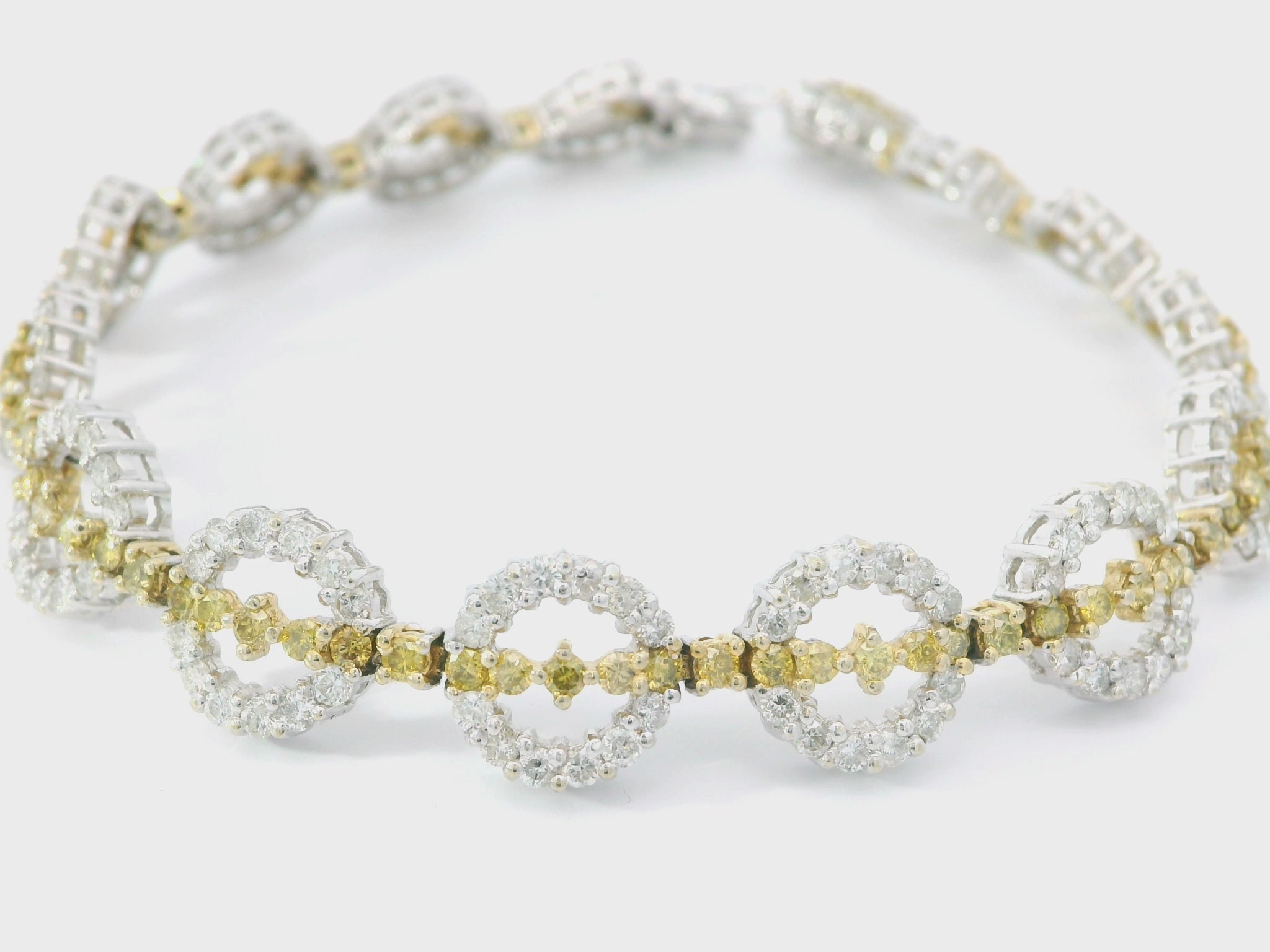 Elegant Two-Tone Diamond Bracelet