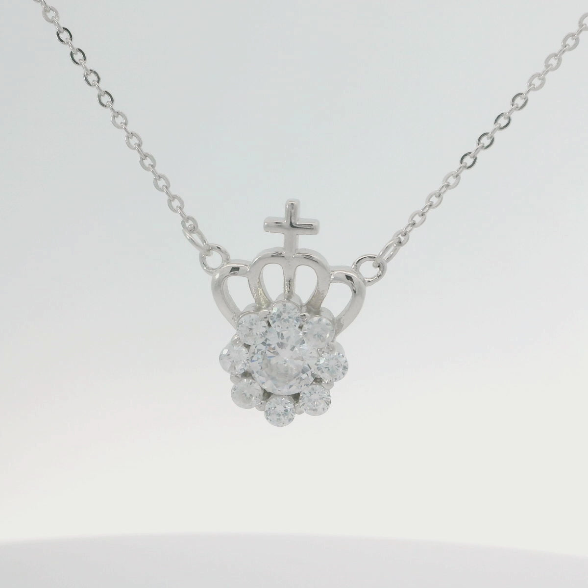 Elegant Crown Pendant Necklace