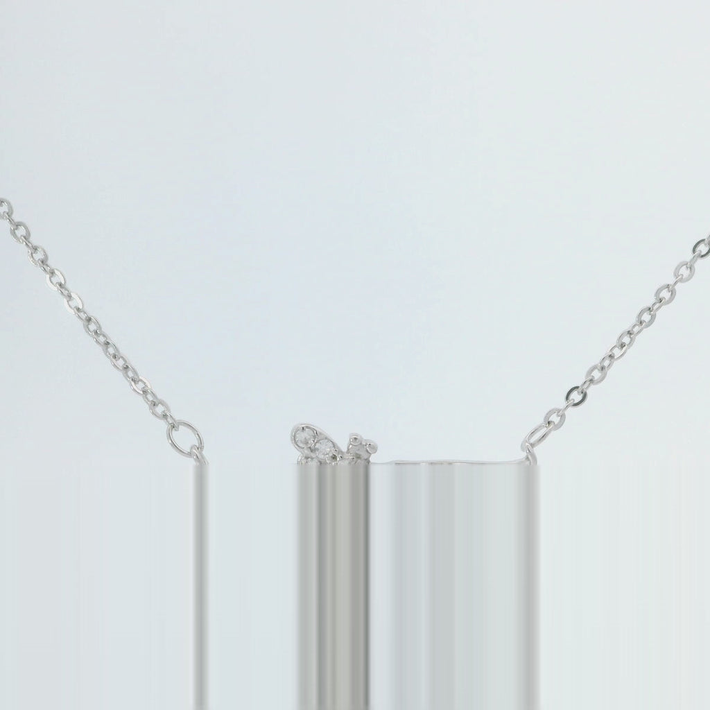 Elegant Silver Bee Necklace